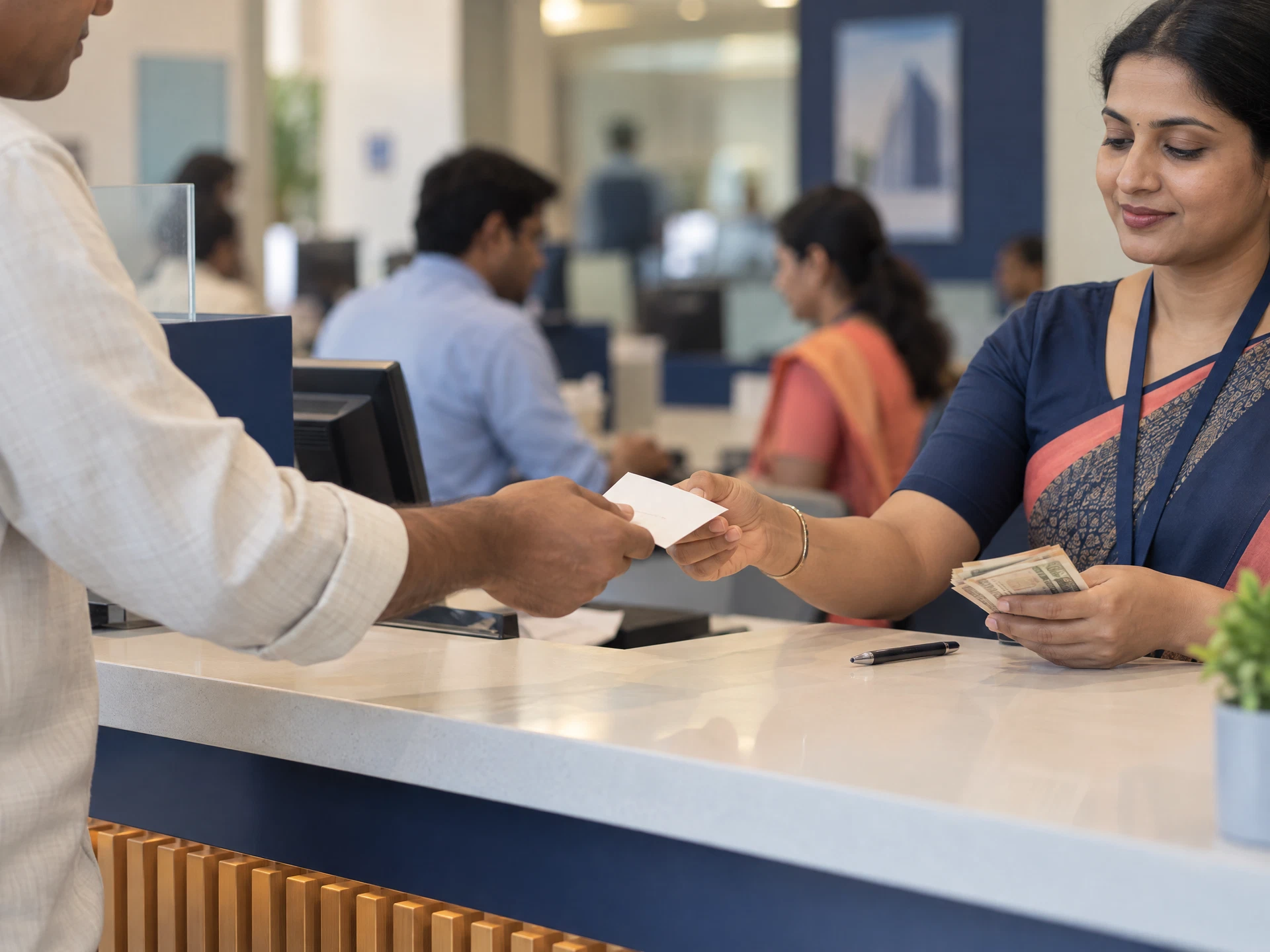 Editorial image representing accurate and calm banking customer service